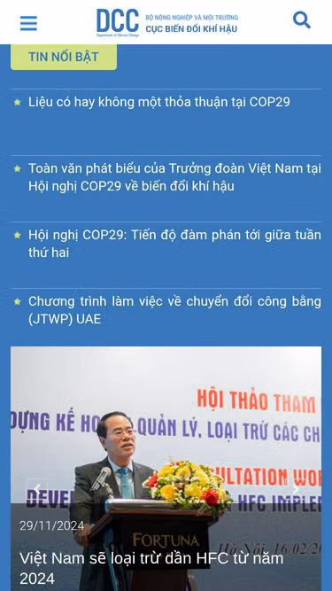 Screenshot of dcc.gov.vn