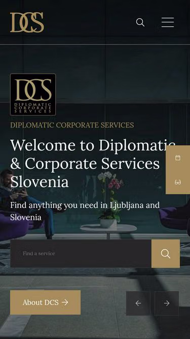 Screenshot of dcs.si