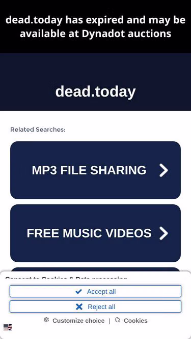 Screenshot of dead.today