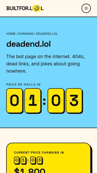 Screenshot of deadend.lol