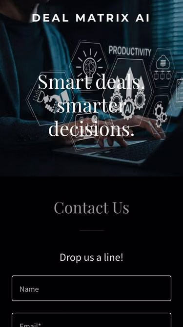 Screenshot of dealmatrix.ai