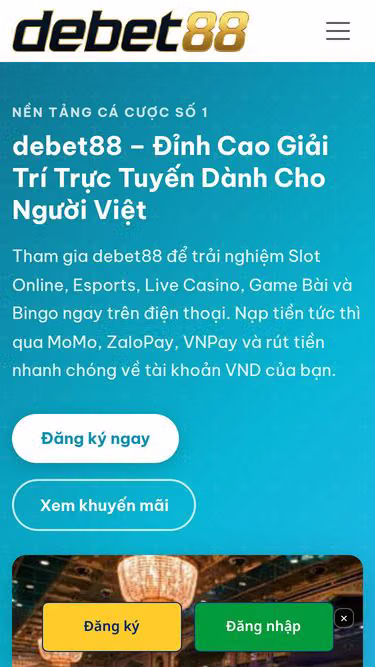 Screenshot of debet88.onl