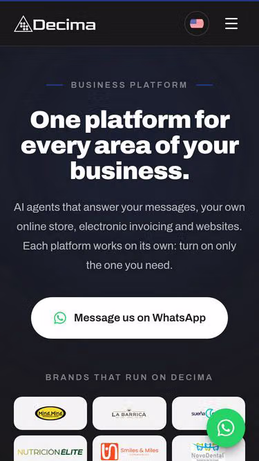 Screenshot of decima.la