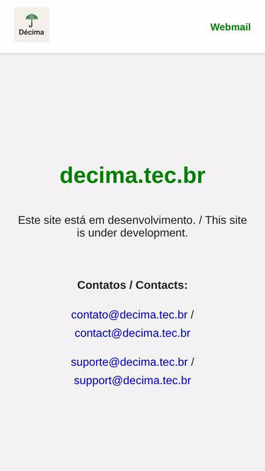 Screenshot of decima.tec.br