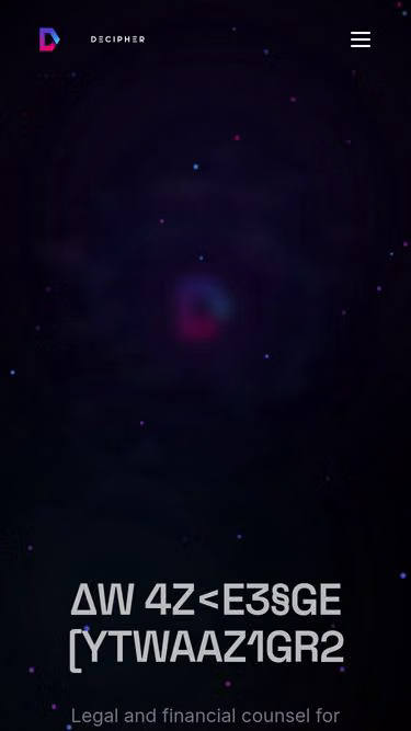 Screenshot of decipher.consulting