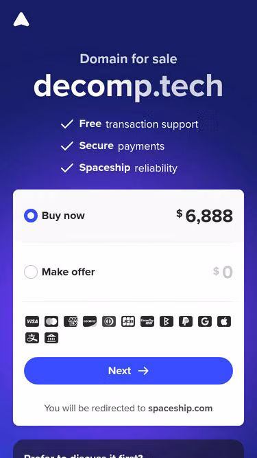 Screenshot of decomp.tech