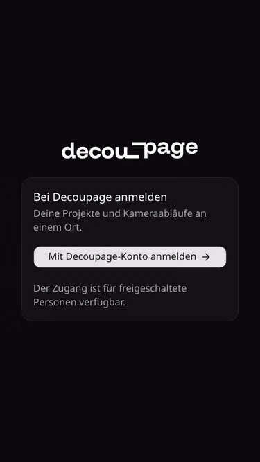 Screenshot of decoupage.app