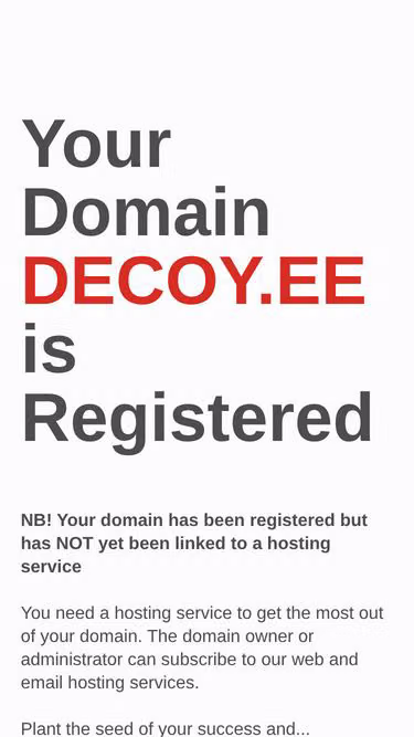 Screenshot of decoy.ee