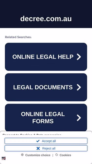 Screenshot of decree.com.au