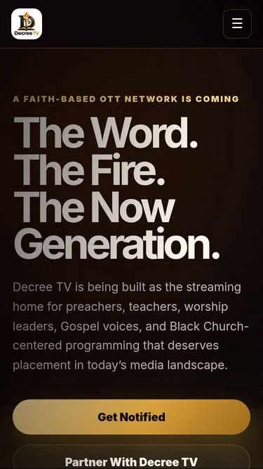 Screenshot of decree.tv