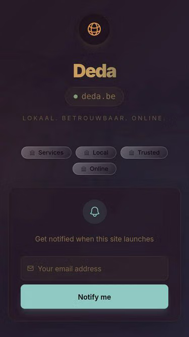 Screenshot of deda.be