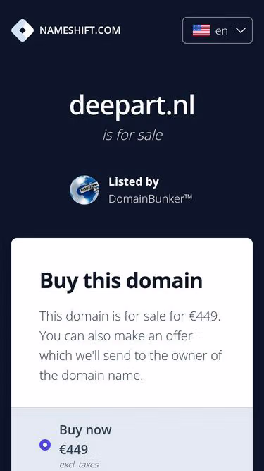 Screenshot of deepart.nl