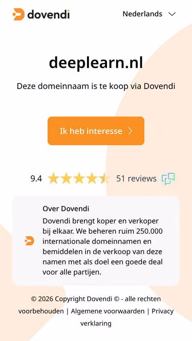 Screenshot of deeplearn.nl