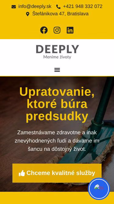 Screenshot of deeply.sk