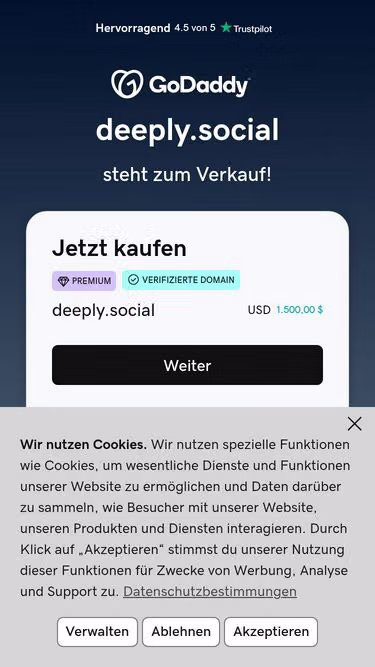 Screenshot of deeply.social