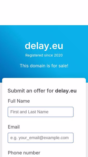 Screenshot of delay.eu