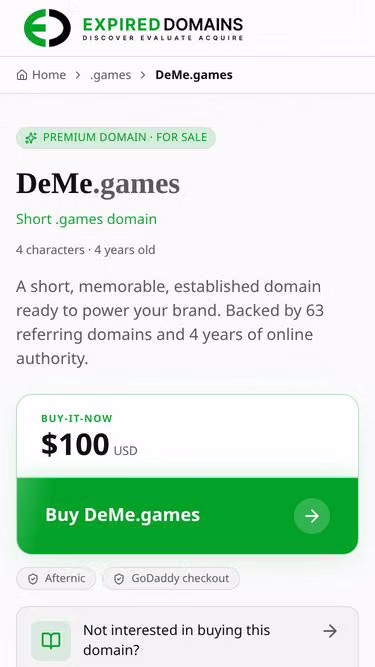 Screenshot of deme.games
