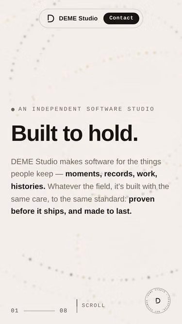 Screenshot of deme.studio
