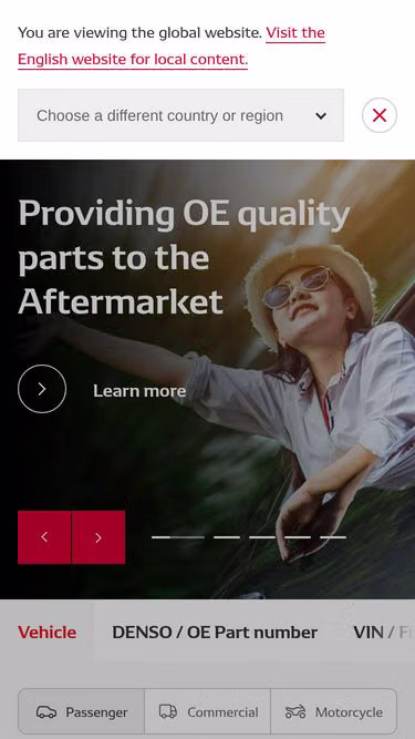 Screenshot of denso.nl