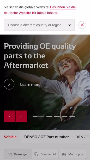Screenshot of denso.se