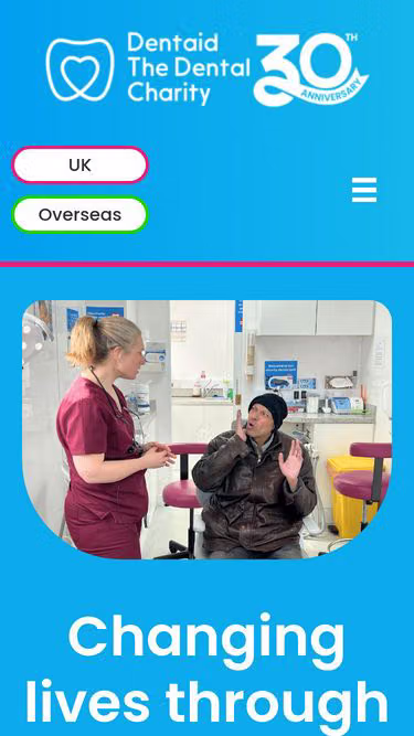 Screenshot of dentaid.charity