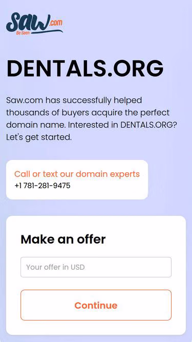 Screenshot of dentals.org