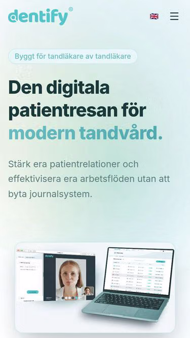 Screenshot of dentify.se