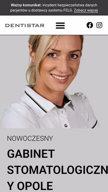 Screenshot of dentistar.opole.pl