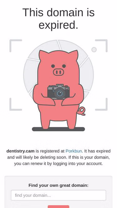 Screenshot of dentistry.cam