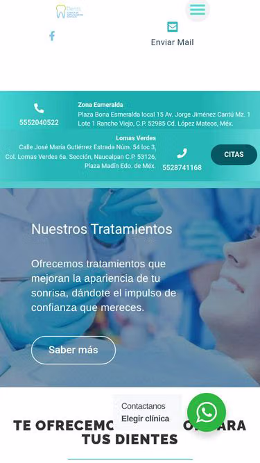 Screenshot of dents.com.mx