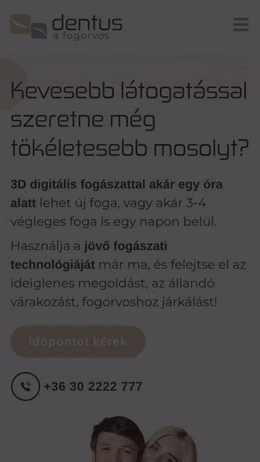 Screenshot of dentus.hu