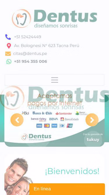 Screenshot of dentus.pe