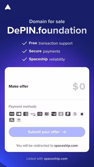 Screenshot of depin.foundation