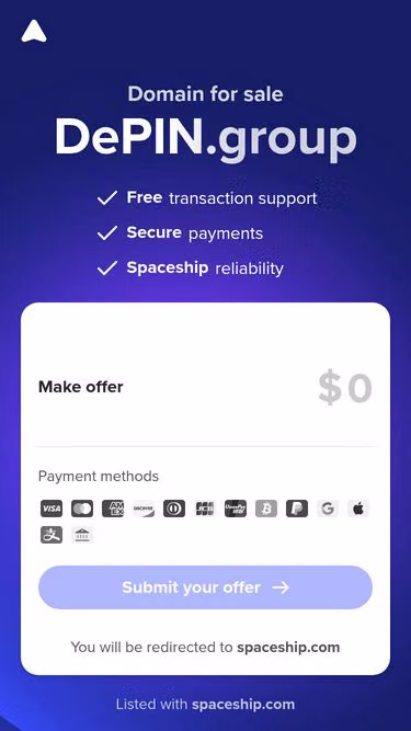 Screenshot of depin.group