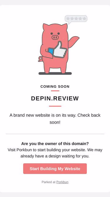 Screenshot of depin.review