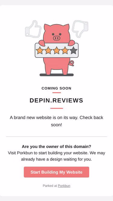 Screenshot of depin.reviews
