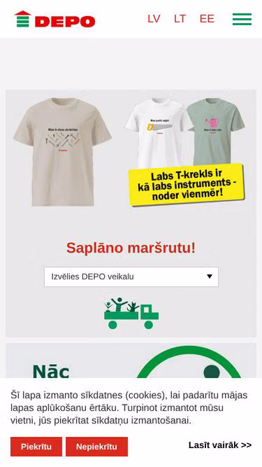 Screenshot of depo.lv