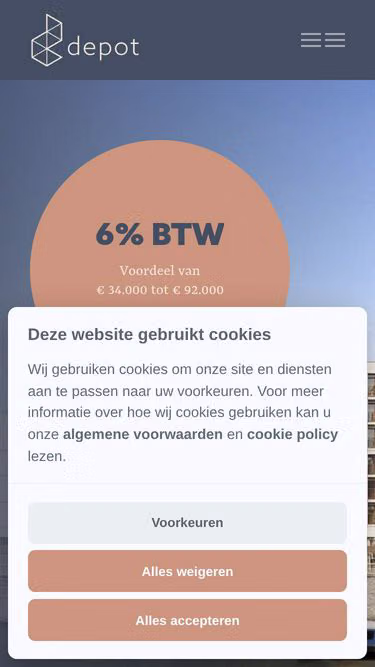 Screenshot of depot.brussels
