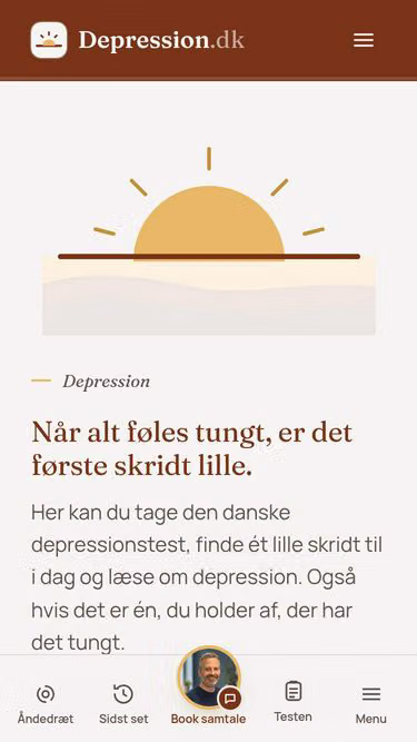 Screenshot of depression.dk