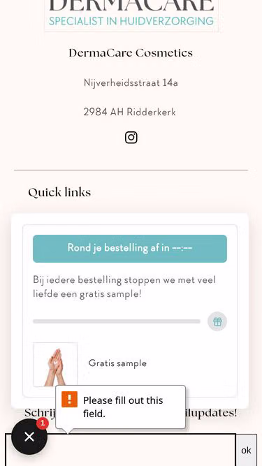 Screenshot of dermacare.nl