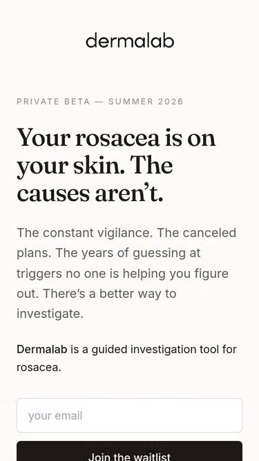 Screenshot of dermalab.app