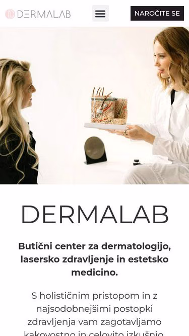 Screenshot of dermalab.si