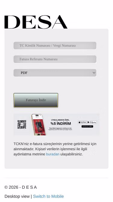 Screenshot of desa.center