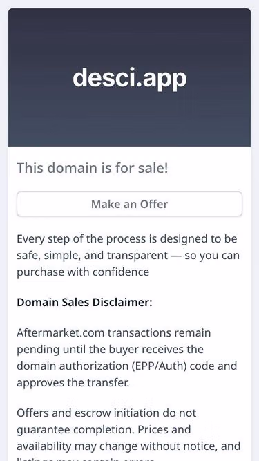 Screenshot of desci.app