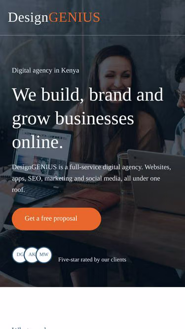 Screenshot of designgenius.co.ke