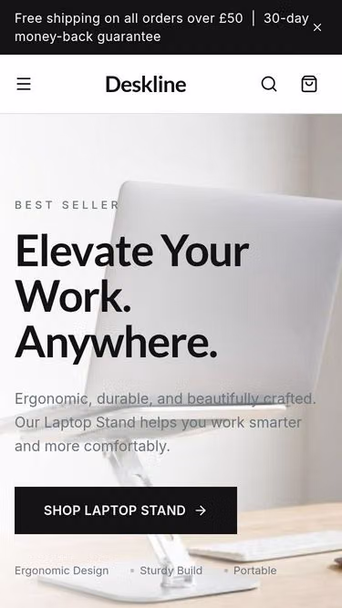 Screenshot of deskline.co.uk