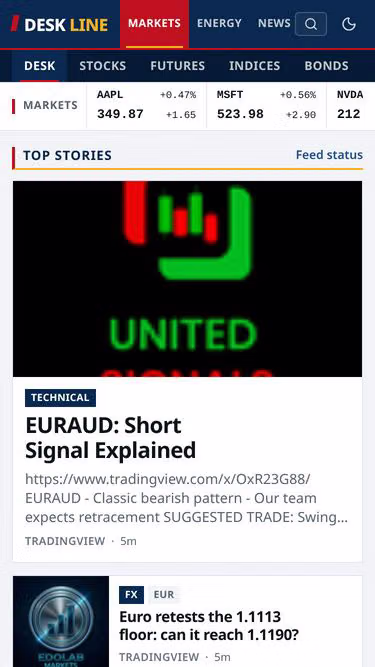 Screenshot of deskline.news