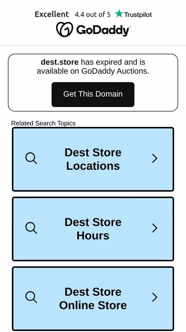 Screenshot of dest.store