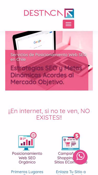 Screenshot of destaca.cl