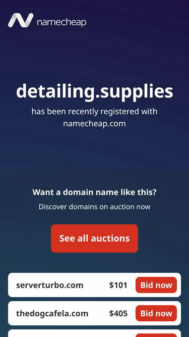 Screenshot of detailing.supplies